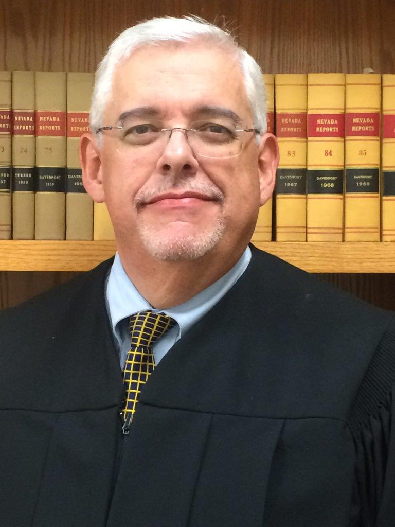 Judge Kevin Higgins in his judicial robe
